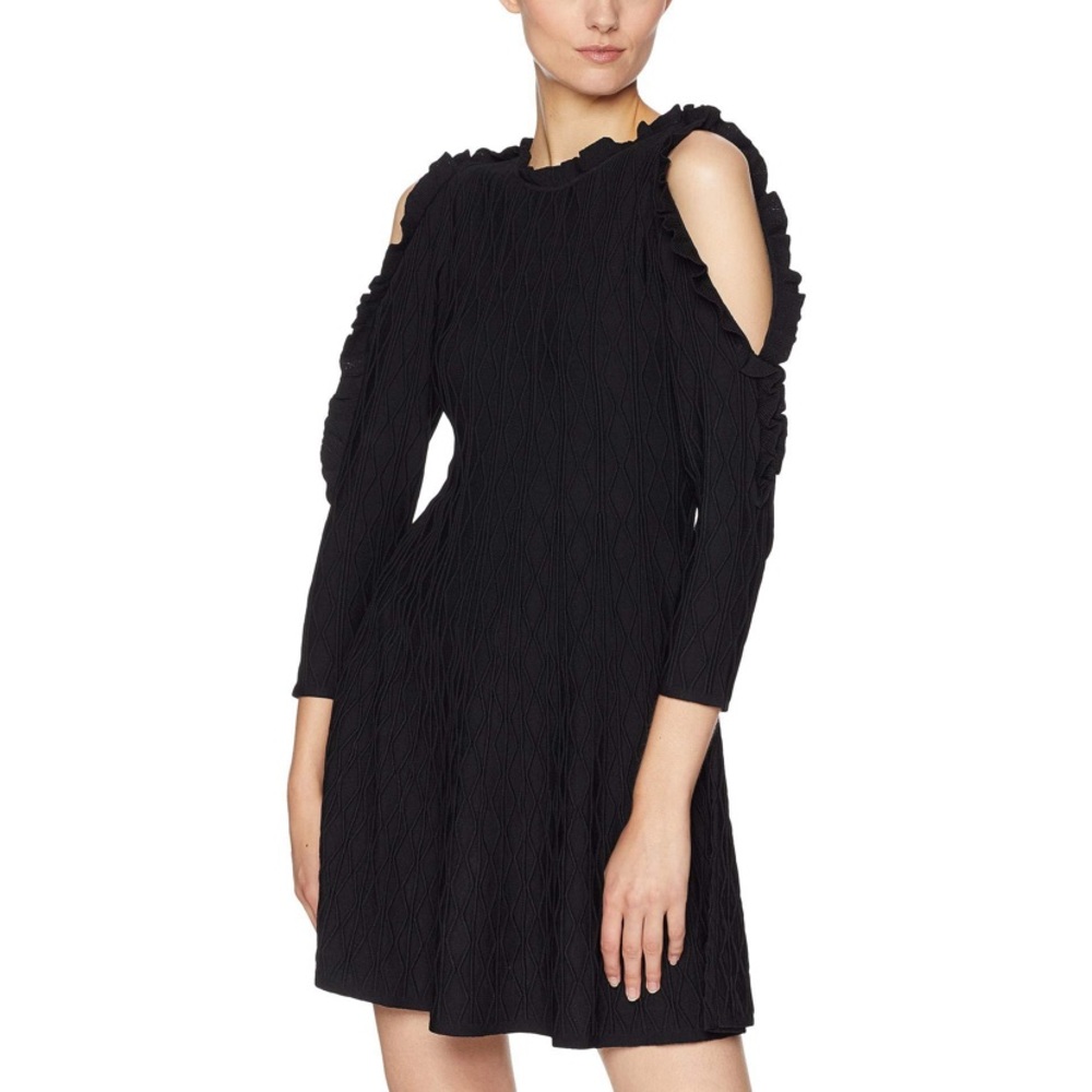 The kooples open shoulder knitted dress